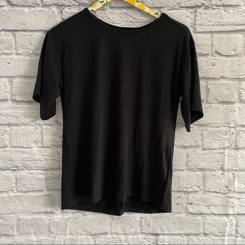NWT Gap Women's Black Knot Back Short Sleeve Top Size XS